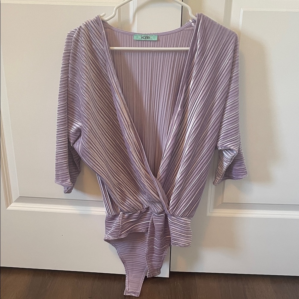 Karlie Lavender Ribbed Bodysuit